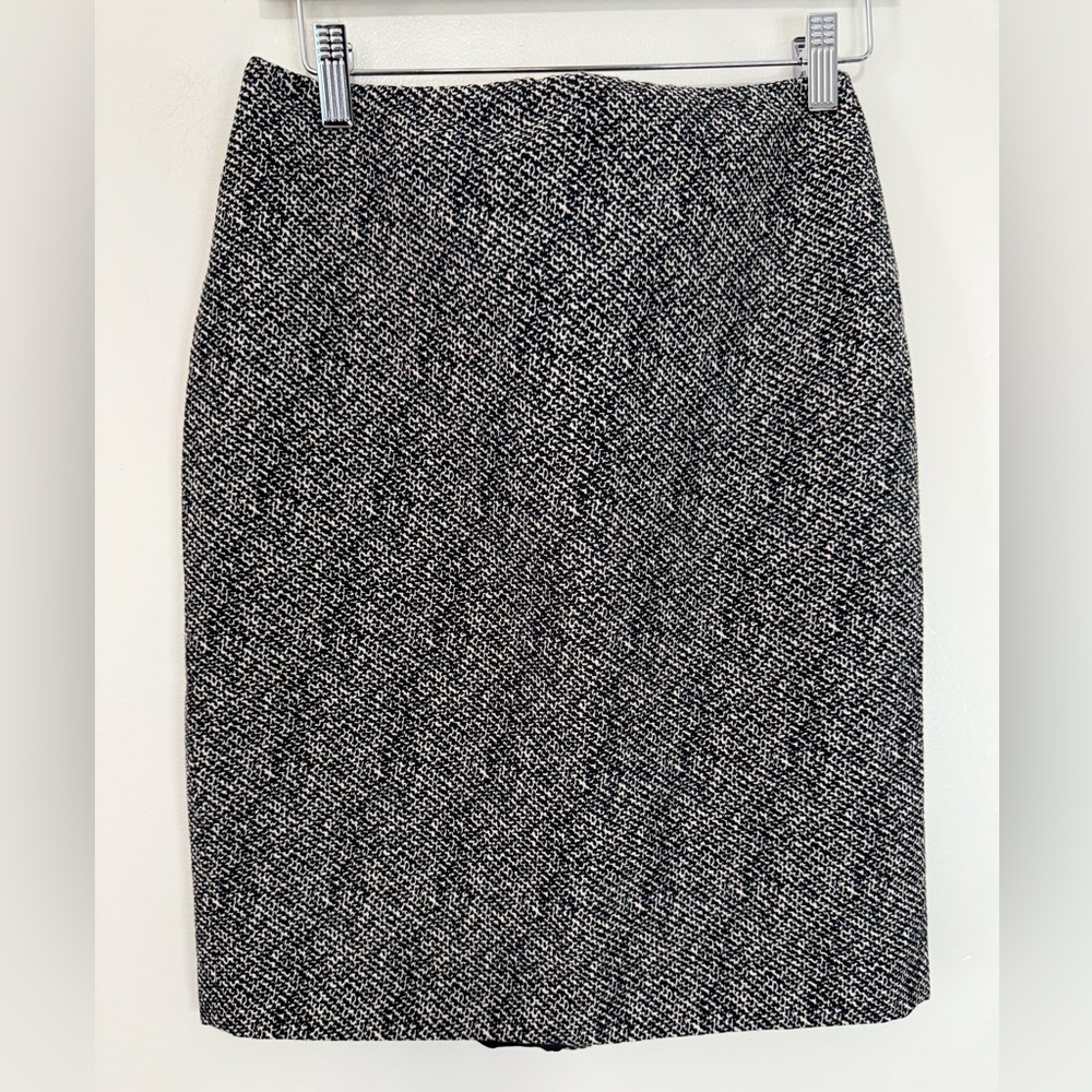 MAXMARA cotton blend Black and White Straight pencil knee length  Skirt sz 4